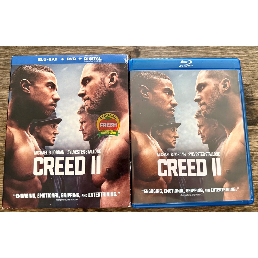 Warner Bros Creed II Blu-ray DVD Combo Pack Excellent Michael B Jordan Stallone